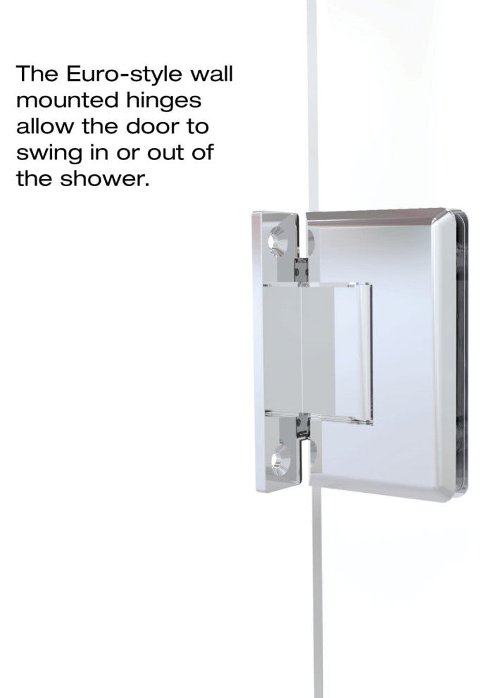 Basco CELA-935-58-76XP Celesta 76"H x 58"W Pivot Frameless Shower - Brushed