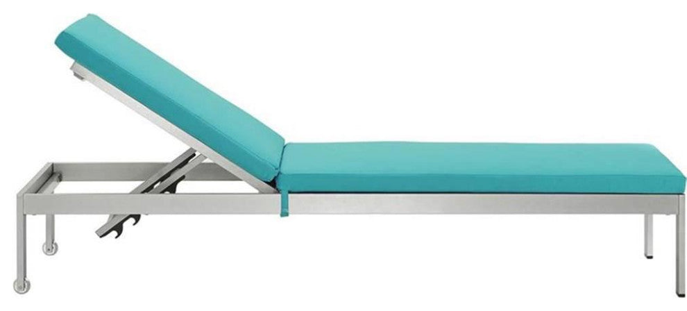 Shore Chaise with Cushions Outdoor Patio Aluminum, Set of 6