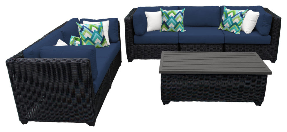 Venice 6 Piece Outdoor Wicker Patio Furniture Set 06f