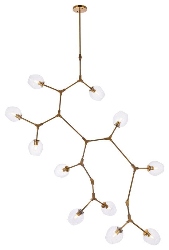 Cerys 11-Lights Brass Chandelier