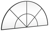vidaXL Mirror Decorative Wall Mounted Make up Vanity Mirror Black Arch Iron