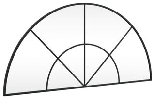 vidaXL Mirror Decorative Wall Mounted Make up Vanity Mirror Black Arch Iron