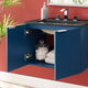 Maybelle 24" Wall-Mount Bathroom Vanity Navy Black