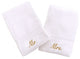 Mr. and Mrs. Hand Towels, Set of 2, White