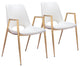 Desi Dining Chair, Set of 2 White/Gold