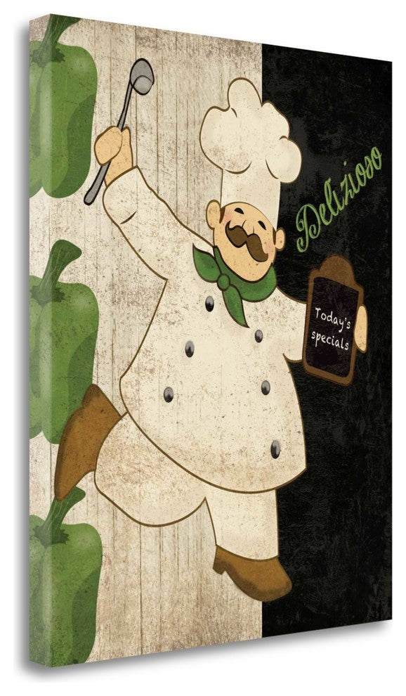 "Delizioso Chef" By Piper Ballantyne, Giclee Print on Gallery Wrap Canvas