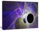 Blue Fractal Angel Wings, Abstract Wall Art Canvas, 40x30