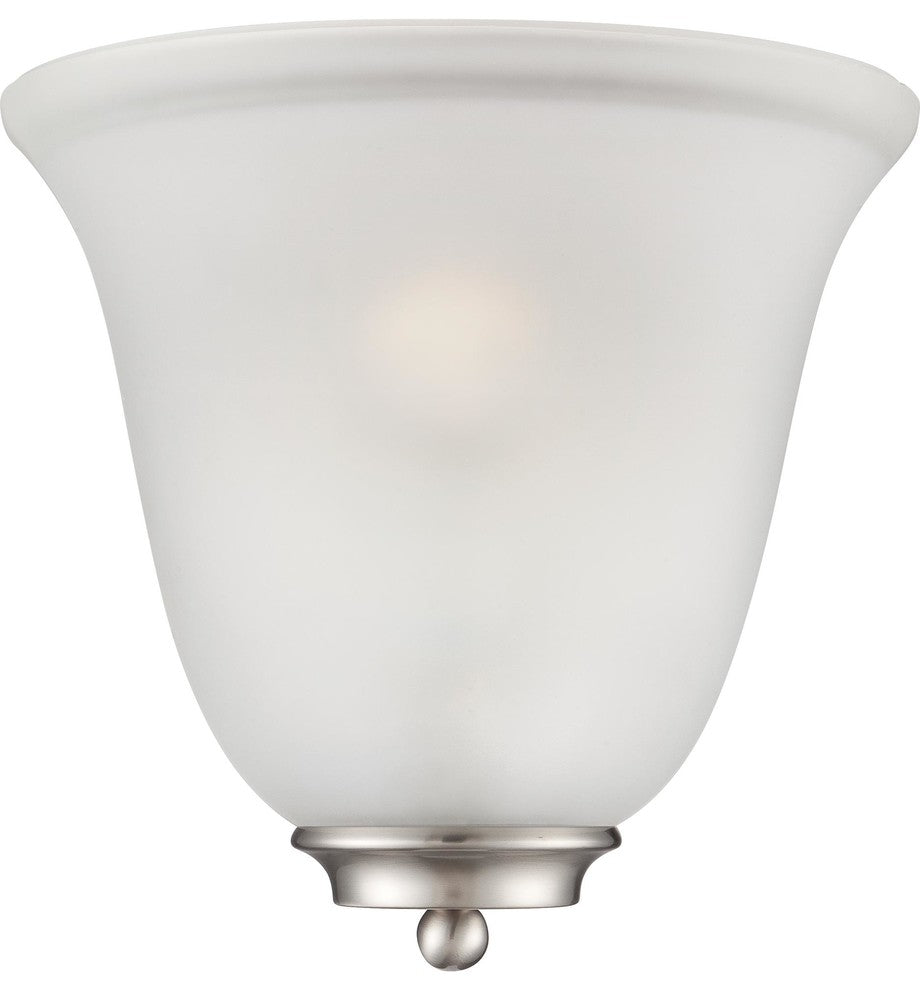 Nuvo 1-Light Empire Vanity and Wall Sconce Light Fixture, Brushed Nickel