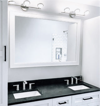 Porter Framed Wall Mirror, White, 22"x30"