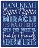 Hanukkah Words 8"x10" Easelback Canvas