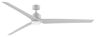 Fanimation TriAire Custom Ceiling Fan with LED Light, Matte White, 84"