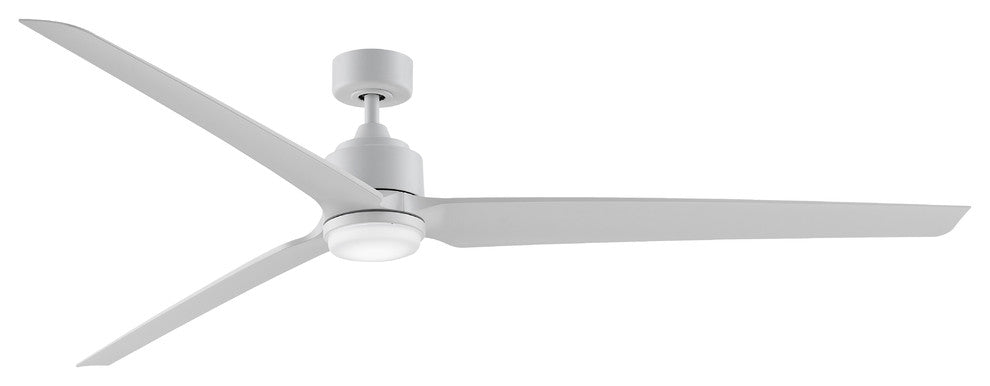 Fanimation TriAire Custom Ceiling Fan with LED Light, Matte White, 84"