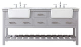 Home Living 22" Farmhouse Grey-Light Bathroom Vanity