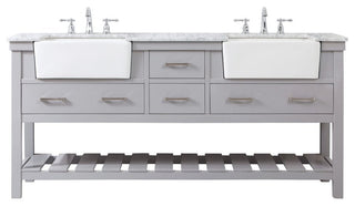 Home Living 22" Farmhouse Grey-Light Bathroom Vanity