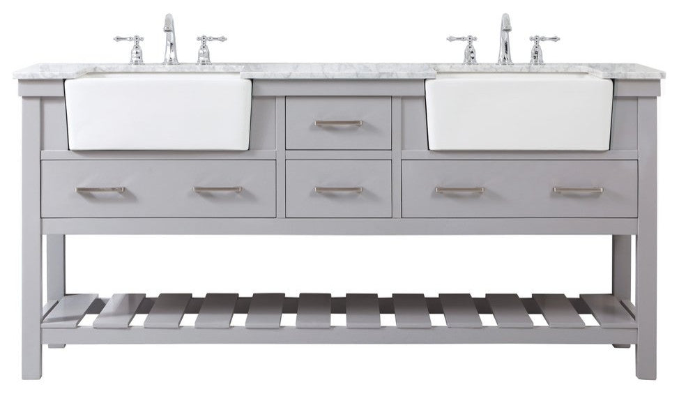 Home Living 22" Farmhouse Grey-Light Bathroom Vanity
