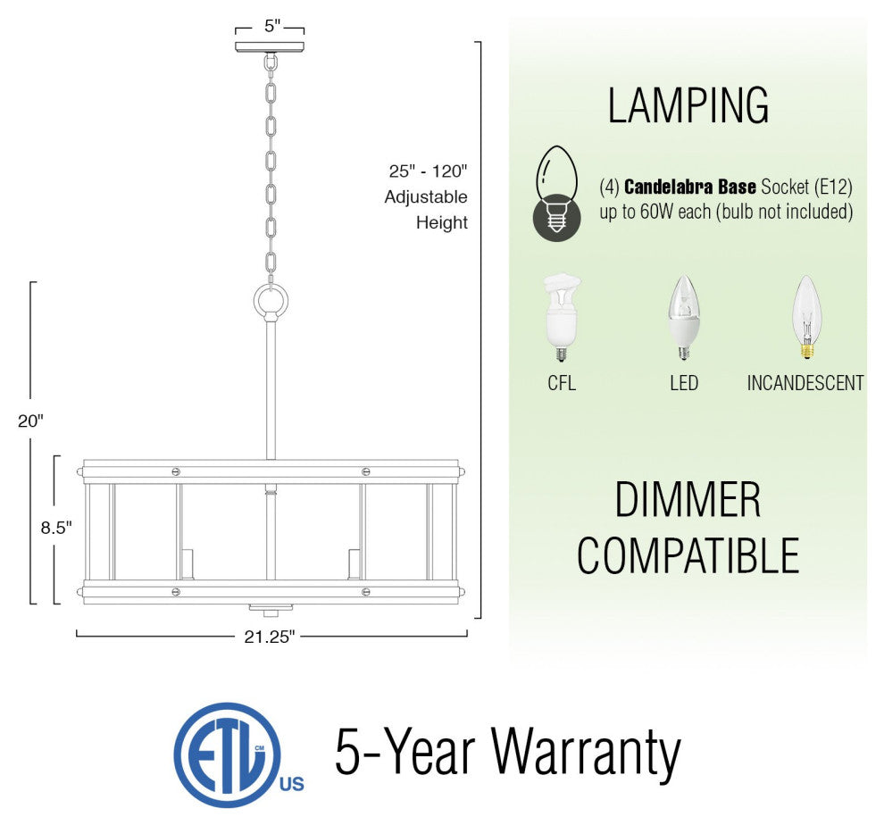 Kira Home Brynn 21" Farmhouse Pendant Drum Chandelier, White Ash Wood Style