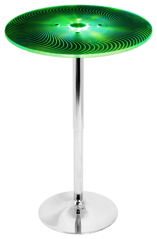LumiSource Spyra Light Up Adjustable Bar Table