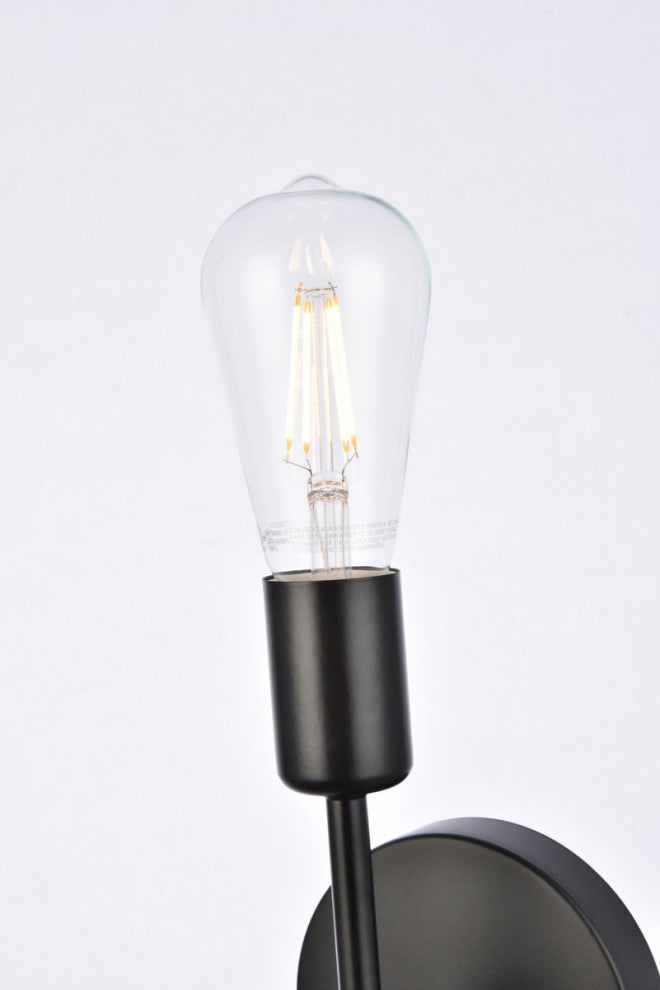 Kayla 1-Light Black Wall Sconce
