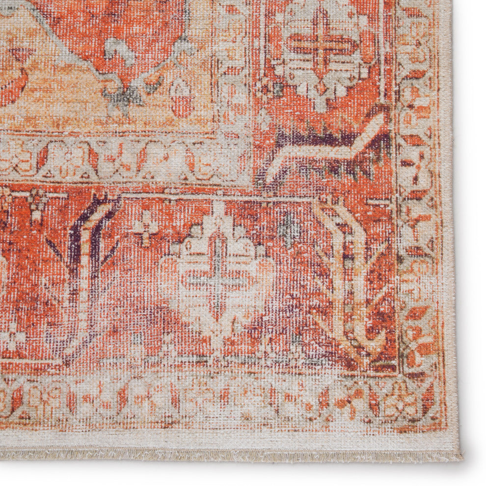Jaipur Living Rhoda Medallion Orange/Ivory Area Rug, 2'6"x8'