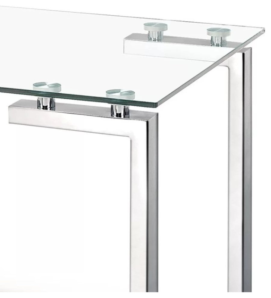 Roca Glass Dining Table, 50"