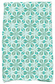 Water Mosaic, Geometric Print Kitchen Towel, Aqua