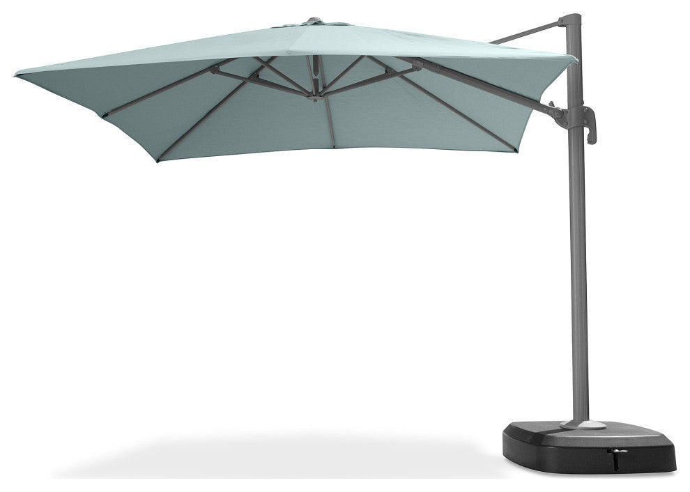 Portofino Comfort 10ft Sunbrella Outdoor Patio Resort Umbrella, Spa Blue