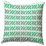 Holly Stripes Accent Pillow, Bright Green, 26"x26"