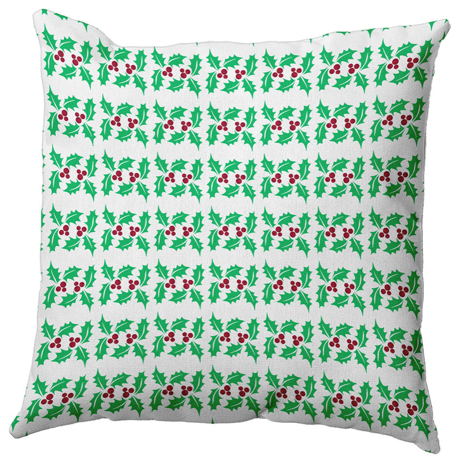 Holly Stripes Accent Pillow, Bright Green, 26"x26"