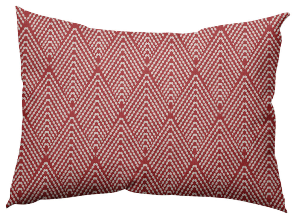 Lifeflor Diamond Decorative Throw Pillow, Ligonberry Red, 14"x20"