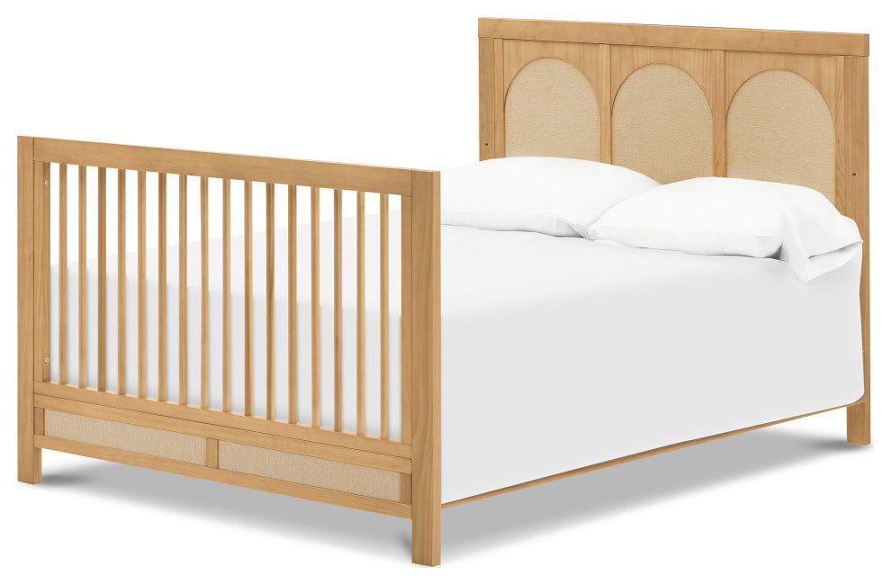 Eloise 4-in-1 Convertible Crib, Honey and Performance Sand Eco-Weave