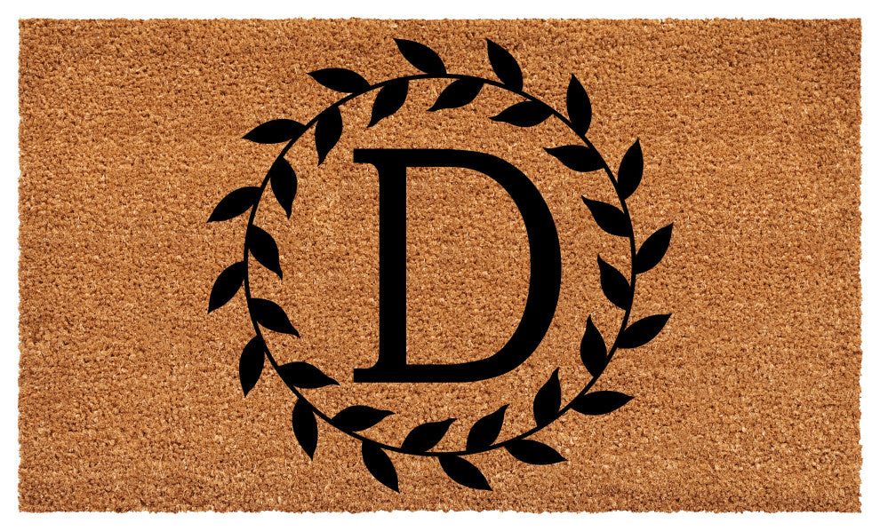 Calloway Mills Laurel Wreath Doormat, Letter D