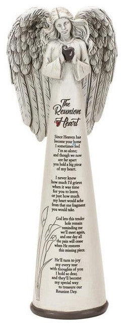 Reunion Heart Angel Figurine, 9.25"