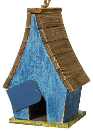 Distressed Solid Wood Birdhouse