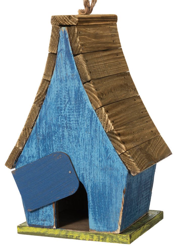 Distressed Solid Wood Birdhouse