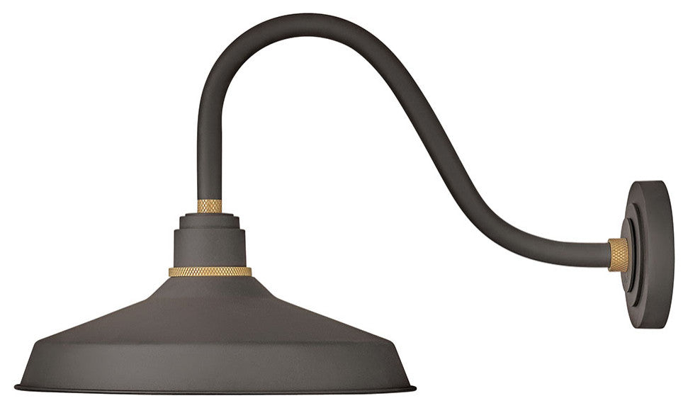 Hinkley Foundry Classic Medium Gooseneck Barn Light, Museum Bronze