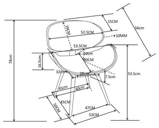 Pemberly Row 29.3" Modern Wood & Faux Leather Dining Chair in Slate Gray