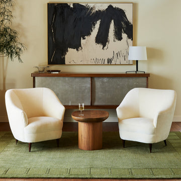 Petra High-Low Wool-Blend Area Rug, Verdant Green 10'' x 14''