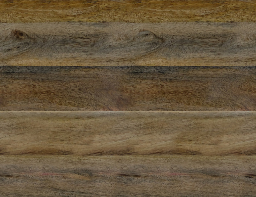 Krissa 30" Round Mango Wood Coffee Table, Natural Mango