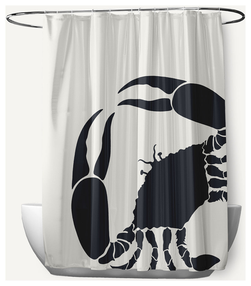 Crab Dip Shark Blue 70" w x 73" h Shower Curtain