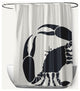 Crab Dip Shark Blue 70" w x 73" h Shower Curtain