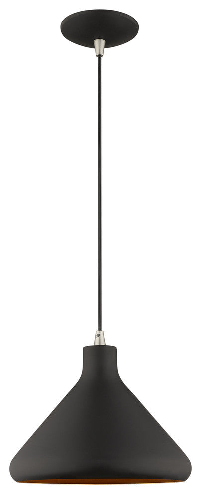 Livex Lighting Black 1-Light Mini Pendant