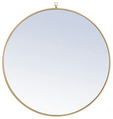 Elegant MR4065BR Metal Frame Round Mirror