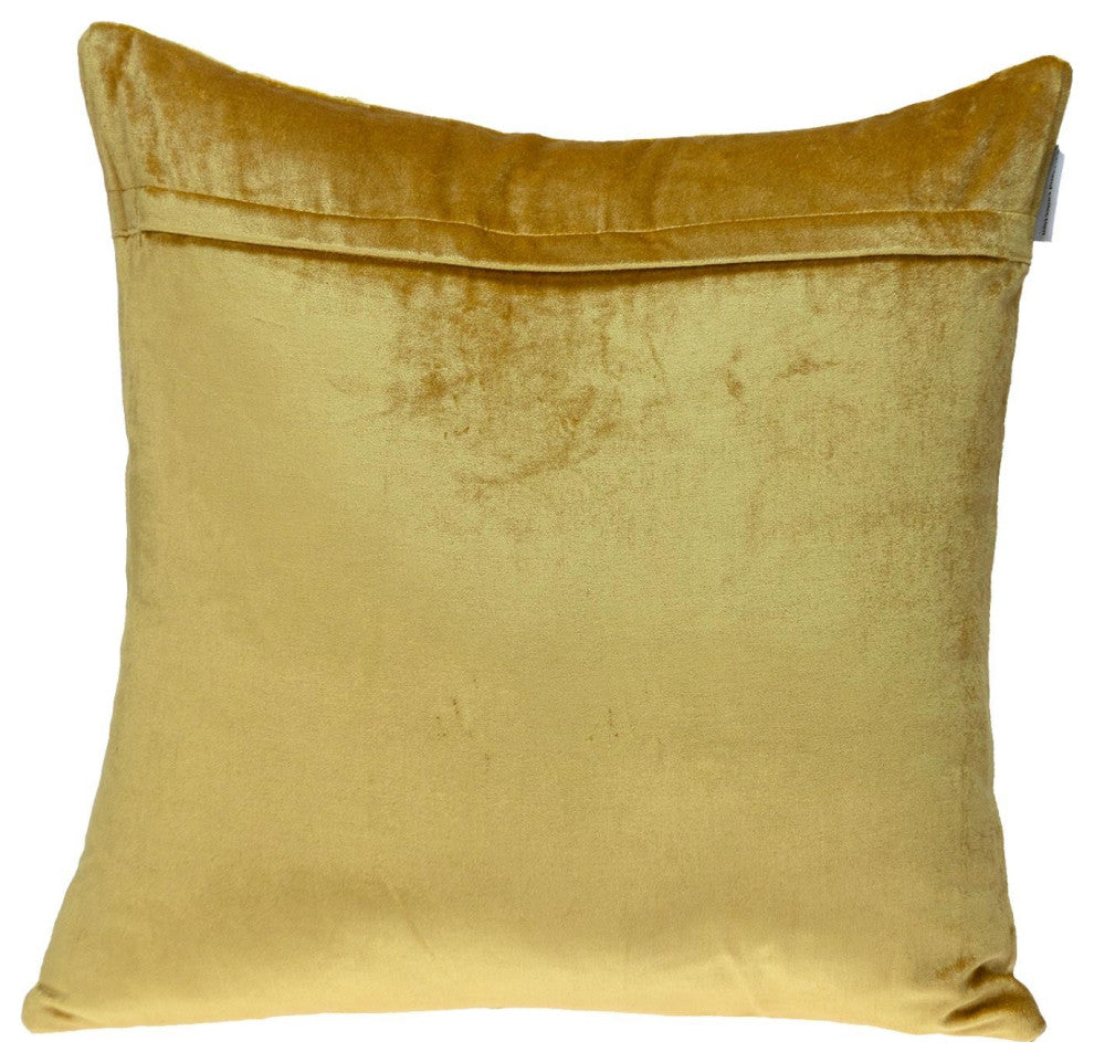 Yellow Quilted Decorative Throw Pillow