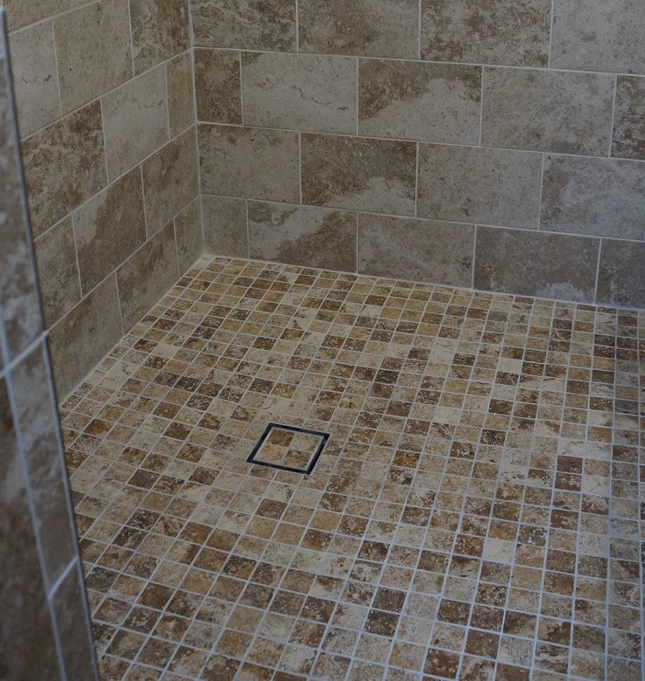LUXE Square Tile Insert Shower Drain, 5"x5"