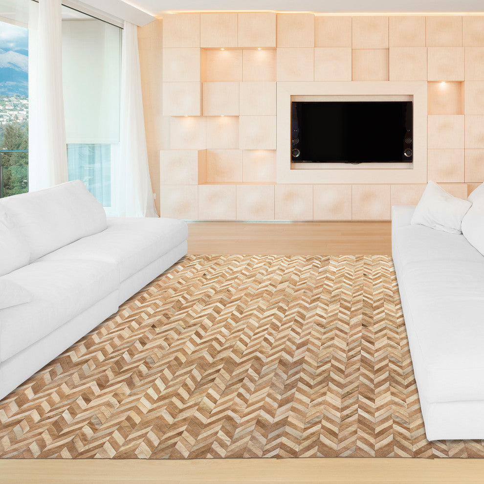 Cowhide Patchwork Rug, Atlas, Morph, 6'x9'