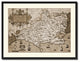 Atlas Of England & Wales Vintage Sepia Map Canvas Print, 28"x37"