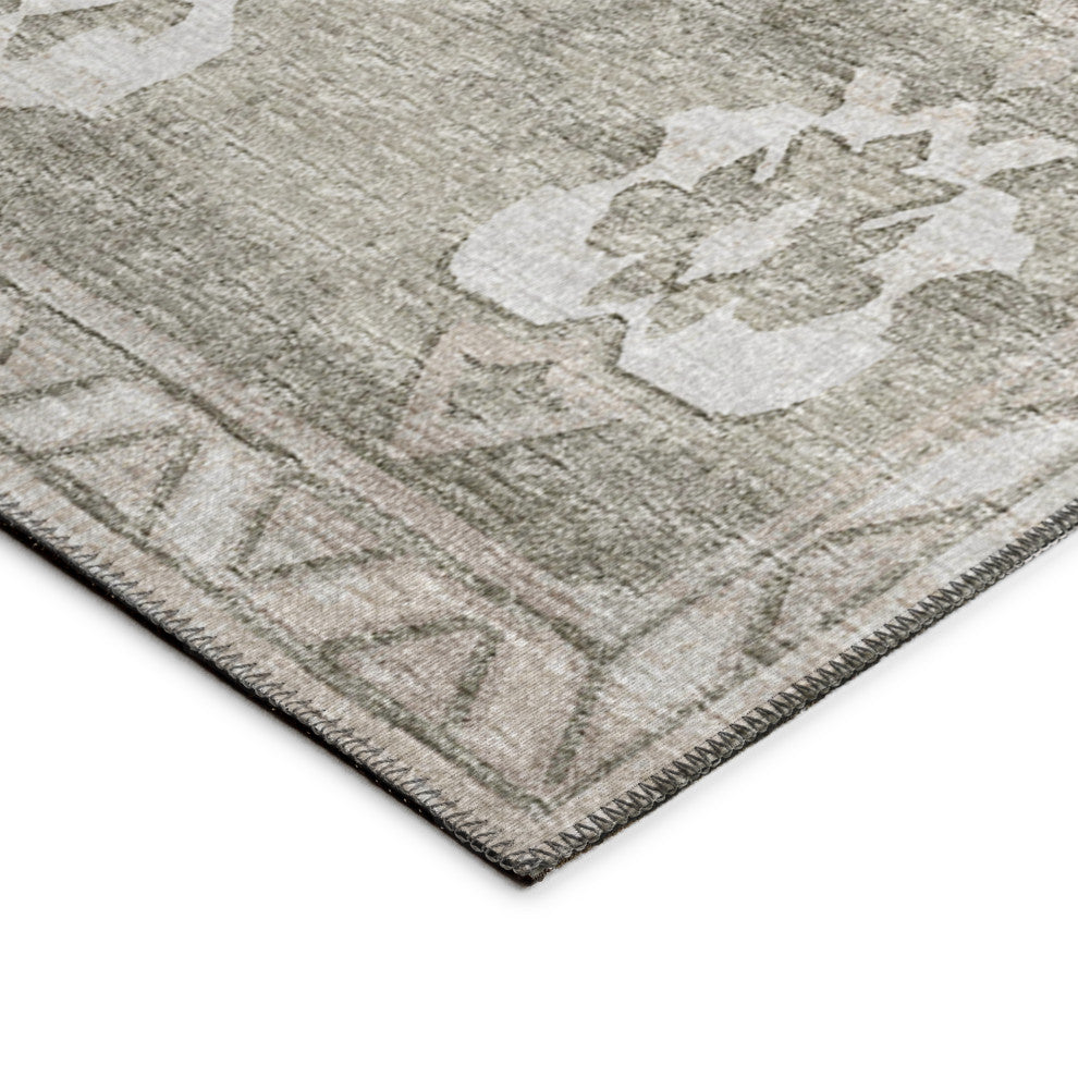Indoor/Outdoor Sedona SN16 Khaki Machine Washable 8' x 8' Round Rug