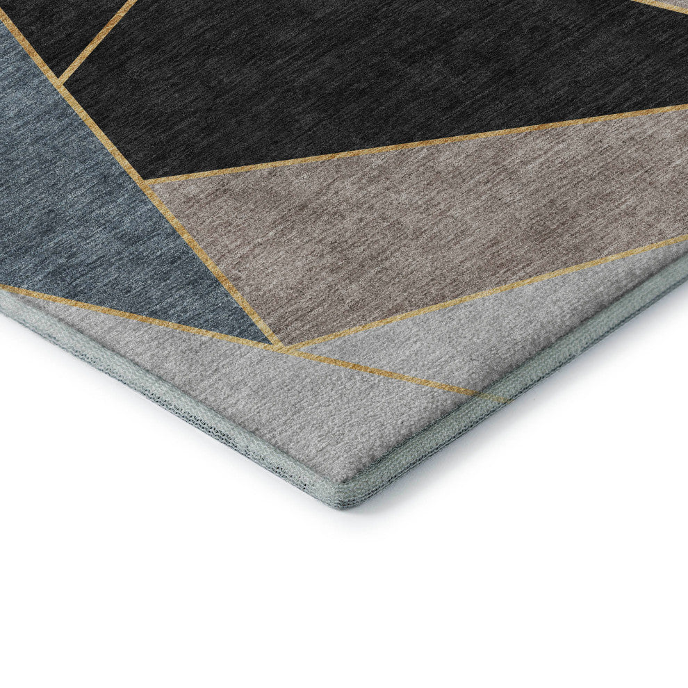 Premium Machine Washable Mayfield AMF636 Blue 9' x 12' Rug