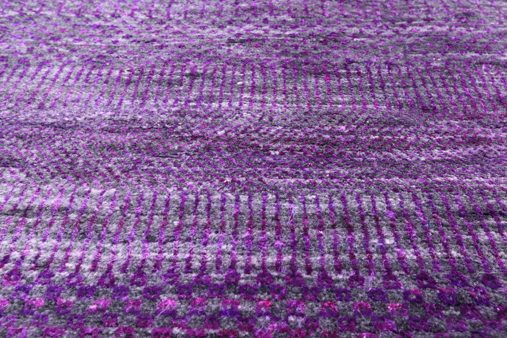 10' Round Handmade Super Savannah Gabbeh Wool and Silk Rug Q8986
