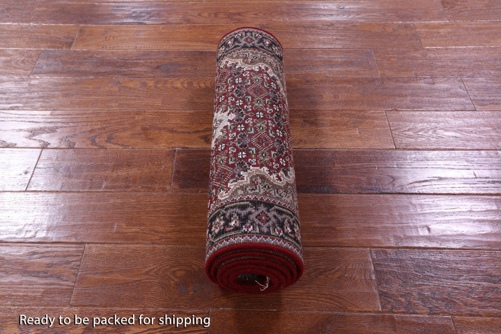 2' 0" X 6' 0" Runner Persian Tabriz Hand Knotted Wool & Silk Rug - Q13037